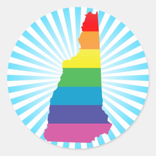 nieuwe hampshire pride . ronde sticker (Voorkant)