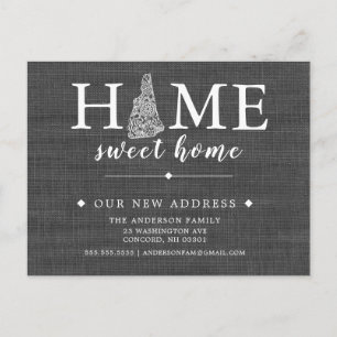 NIEUWE HAMPSHIRE Verplaatsende Post Card Aankondigingskaart