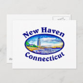 Nieuwe Haven, Connecticut Briefkaart (Voorkant / Achterkant)
