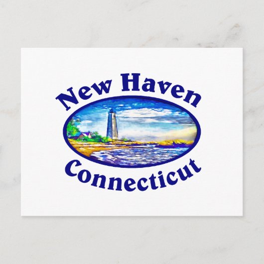 Nieuwe Haven, Connecticut Briefkaart (Voorkant)