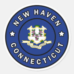 Nieuwe Haven Connecticut Ronde Sticker