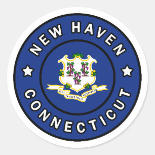 Nieuwe Haven Connecticut Ronde Sticker