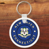 Nieuwe Haven Connecticut Sleutelhanger (Voorkant)