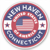NIEUWE HAVEN, Connecticut Sticker (Voorkant)