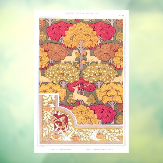 Nieuwe herfstbomen en herten  herfst raamsticker (Vel 3)