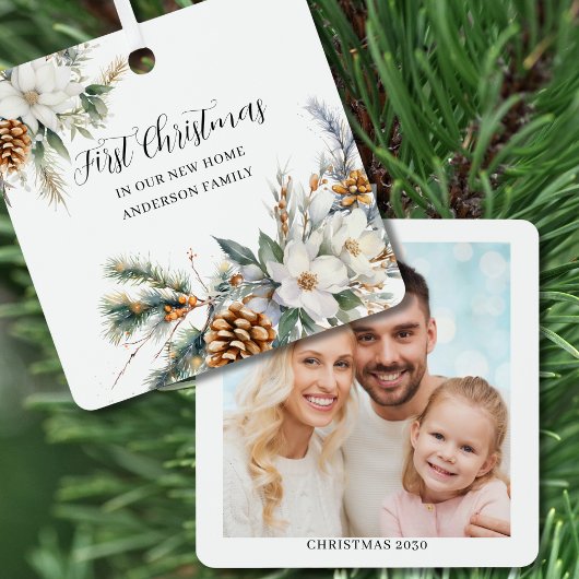 Nieuwe Home Foto Eerste Kerst Ornament