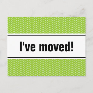 Nieuwe home moving briefkaarten appelchevron