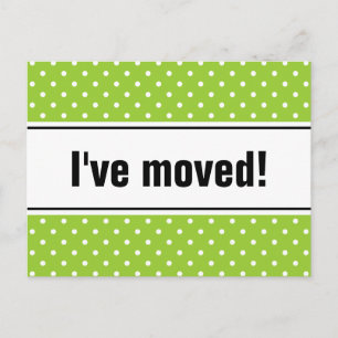 Nieuwe home moving briefkaarten appelgroene pool