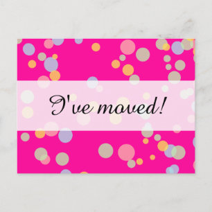 Nieuwe home moving briefkaarten Kleurrijke confe