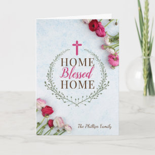 Nieuwe Home Religious, Home Blessay Card Feestdagen Kaart