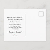 Nieuwe Home Rustic Mountains Foto Wijziging van ad Aankondigingskaart (Achterkant)