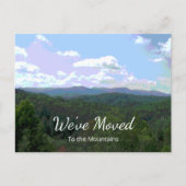 Nieuwe Home Rustic Mountains Foto Wijziging van ad Aankondigingskaart (Voorkant)