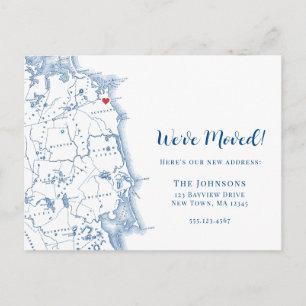 Nieuwe Home Scituate Massachusetts Bewegen Aankondigingskaart