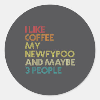 Nieuwe hondeneigenaar koffieliefhebber grappige sp ronde sticker