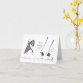 Nieuwe Hondengroeten Kaart (Gele Bloem)