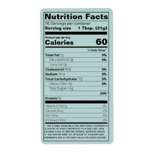 Nieuwe honingvoeding — Turquoise Product Etiket