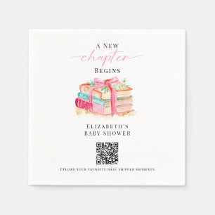 Nieuwe Hoofdstuk Baby Shower Deel Foto QR Code Servet