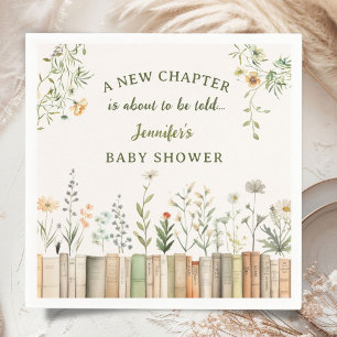 Nieuwe Hoofdstuk Baby Shower Geslacht Neutrale Wil Servet