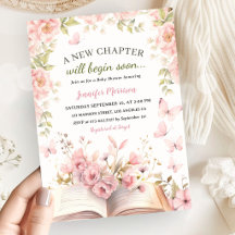 Nieuwe Hoofdstuk Baby Shower Meisje Roze Vlinders