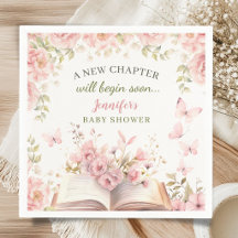 Nieuwe Hoofdstuk Baby Shower Meisje Roze Vlinders
