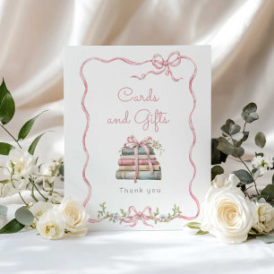 Nieuwe hoofdstuk Roze lint Kaarten en cadeaus Poster