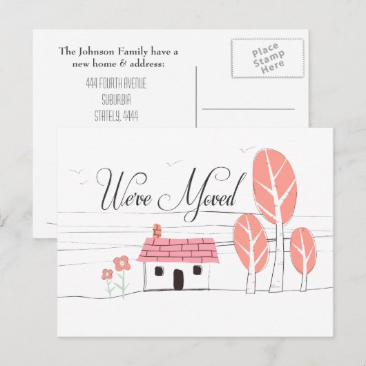 Nieuwe Huis Melding Verhuispost Kaart (Voorkant / Achterkant)