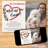 Nieuwe huisdier adoptie aankondiging