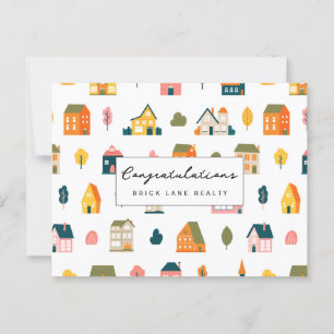 Nieuwe Huiseigenaar Felicitaties Onroerend Goed Briefkaart