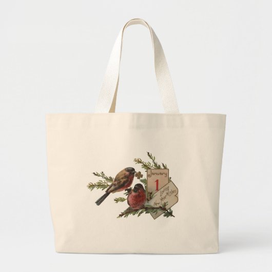 nieuwe jaarvogels grote tote bag (Voorkant)