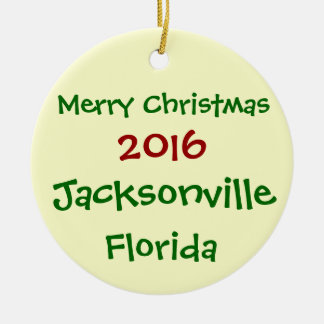 NIEUWE JACKSONVILLE FLORIDA CHRISTMAS-ORNAMENT VAN KERAMISCH ORNAMENT