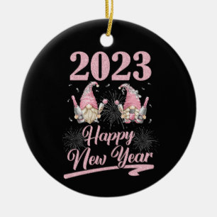 Nieuwe jaren Levert 2023 Gnoome Happy Keramisch Ornament