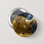 Nieuwe jaren oud ronde button 5,7 cm (Voorkant /achterkant)