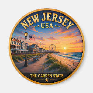 Nieuwe Jersey Garden State Shore Pride Magneet