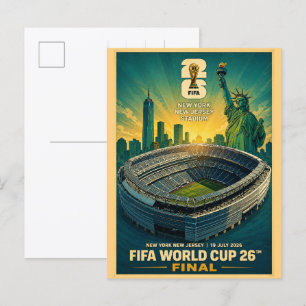 nieuwe jersey stadion new york voetbal 2026 cadeau briefkaart