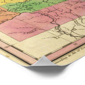 Nieuwe kaart van Arkansas Poster (Hoek)