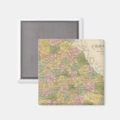 Nieuwe kaart van Georgië Magneet (Voorkant / Achterkant)