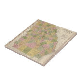 Nieuwe kaart van Georgië Tegeltje (Zijkant)