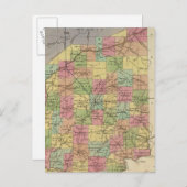 Nieuwe kaart van Indiana (Voorkant / Achterkant)