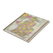 Nieuwe kaart van Michigan 2 Tegeltje (Zijkant)