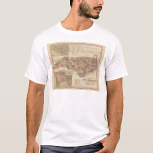 Nieuwe kaart van North Carolina T-shirt