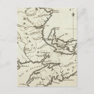Nieuwe kaart van Nova Scotia, New Brunswick