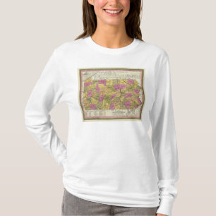 Nieuwe kaart van Pennsylvania 2 T-shirt