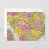 Nieuwe kaart van South Carolina (Voorkant / Achterkant)