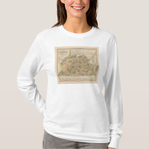 Nieuwe kaart van Virginia T-shirt