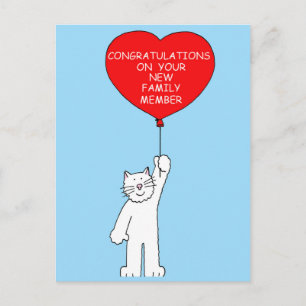 Nieuwe kat gefeliciteerd briefkaart