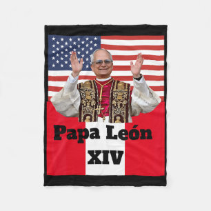 Nieuwe katholieke Pe Leo Xiv Paus León Peru U.s.a. Fleece Deken