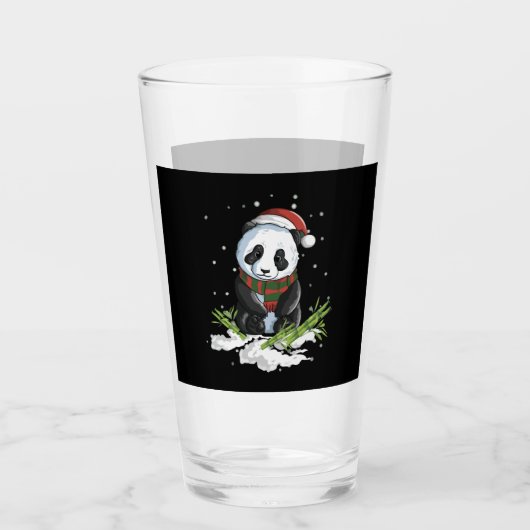 Nieuwe kerst panda sneeuw winter kerst glas (Voorkant)