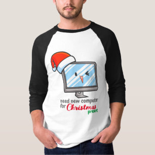 nieuwe kerstcomputer t-shirt