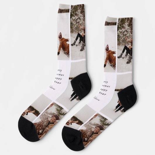 Nieuwe Kerstgebruiken Duurzame Premium Crewsokken Sokken (Links)
