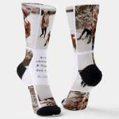 Nieuwe Kerstgebruiken Duurzame Premium Crewsokken Sokken (Gebogen)